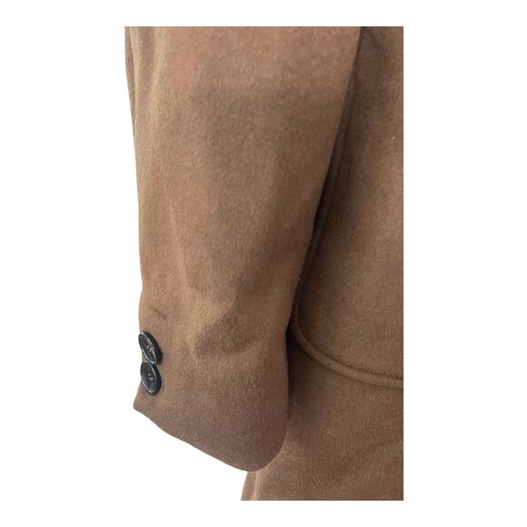 Helsa Button Front Trench Coat Long Single Breasted Oversized Winter Classy Sz S - Picture 13 of 14